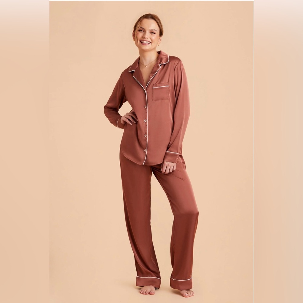 Birdy Grey Small Women's Pink Matte Satin Jenna Pajama Set